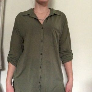 Green button up